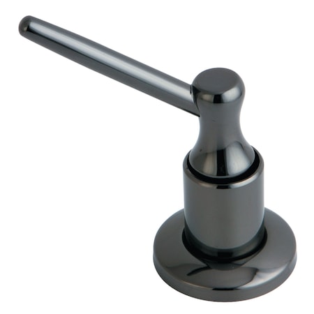 Kingston Brass SD3600 Water Onyx Soap Dispenser, Black Stainless Steel SD3600